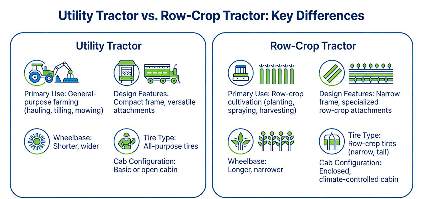 Multi purpose tractors and row crop tractors (also known as tillage tractors) Multi purpose tractors and row crop tractors (also known as tillage tractors)