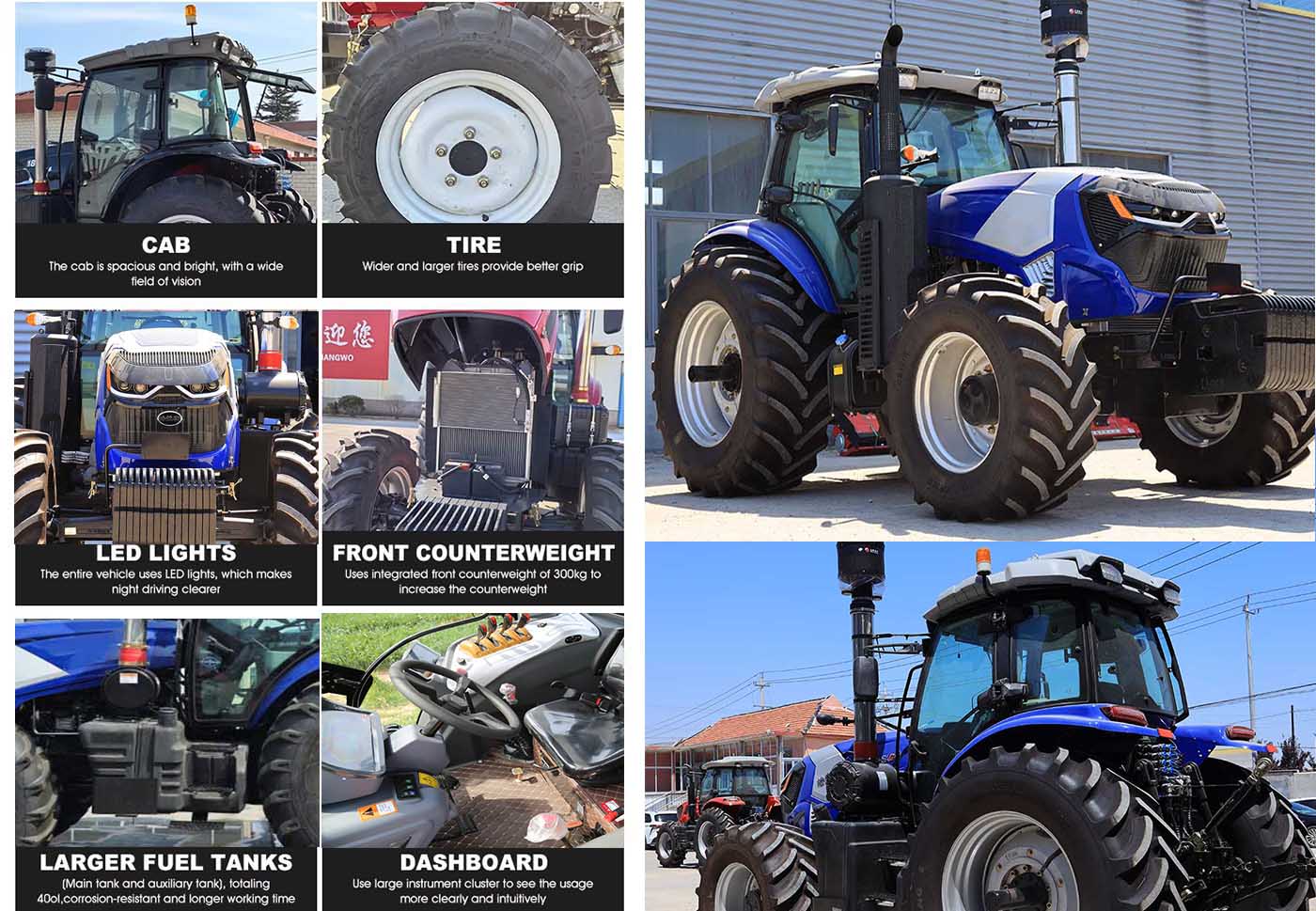 220hp 4wd LF2204 4x4 Agricultural Wheel Farming Tractor 220hp 4wd LF2204 4x4 Agricultural Wheel Farming Tractor